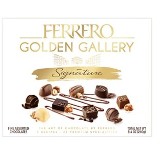 ferrero golden gallery signature fine assorted chocolates, candy gift box, 24 count, 8.4 oz