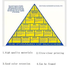 DOMINOSTRSE Pyramid of Success Poster Art Print 20''x16'' Unframed Poster Print (A)