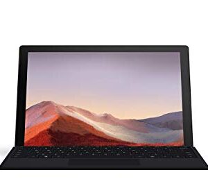 Microsoft Surface Pro 7  12.3" Touch-Screen - 10th Gen Intel Core i5 - 8GB Memory - 256GB SSD (Latest Model)  Matte Black with Black Type Cover, Model:QWV-00007 (Renewed)