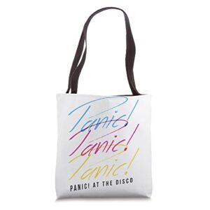 panic! at the disco – cmy repeat tote bag