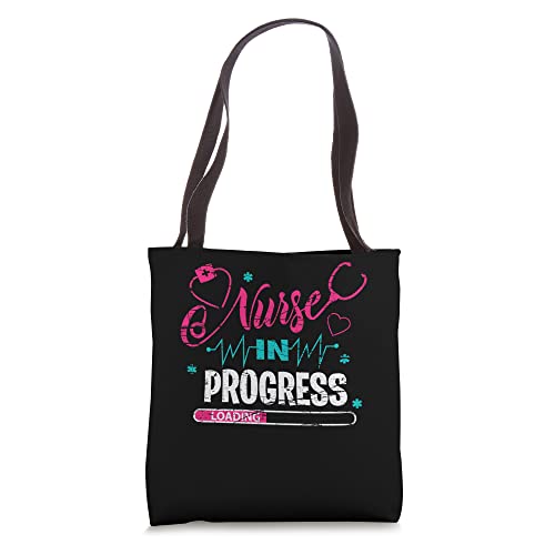 Nurse In Progress Nurse Funny Nursing School Tote Bag