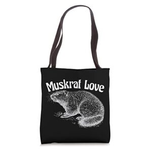 muskrat love cute and funny unusual family pet tote bag