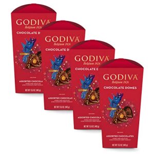 godiva chocolatier signature assorted chocolate domes, set of 4, 15.6 ounce each, assorted, 3.9 lb
