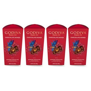 Godiva Chocolatier Signature Assorted Chocolate Domes, Set Of 4, 15.6 Ounce Each, Assorted, 3.9 Lb