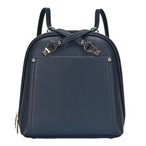 mms brands miztique the daisy convertible backpack purse for women, soft vegan leather crossbody bag -navy