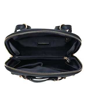 MMS Brands Miztique The Daisy Convertible Backpack Purse for Women, Soft Vegan Leather Crossbody Bag -Navy