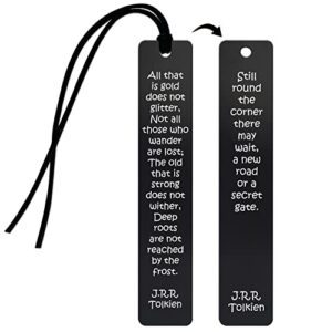 j.r.r.tolkien inspirational quotes bookmarks (double-sided engraving), thank you gifts for family, men, women, book lover, friends, bookworm, colleague, her, him-ydbook3