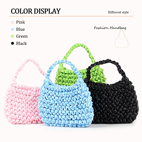 Fecialy Woven Bags for Women Beach Shoulder Bag Purse Woven Clutch Tote Handbags for Women