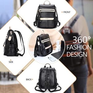 APHISON Fashion Backpack Purse for Women Anti-theft Large Adjustable and Removable Strap Multipurpose PU Leather Shoulder Bag Handbag Travel Backpack for Women