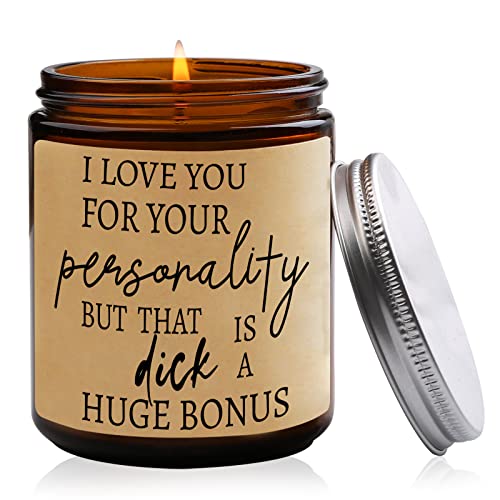 ENCOINK Funny Gifts for Boyfriend, Gift for Husband, Funny Scented Candles for Men, Valentines Day Gifts for Him, Boyfriend, Husband, Boyfriend Birthday Gift, Naughty Gifts for Him(Lavender)