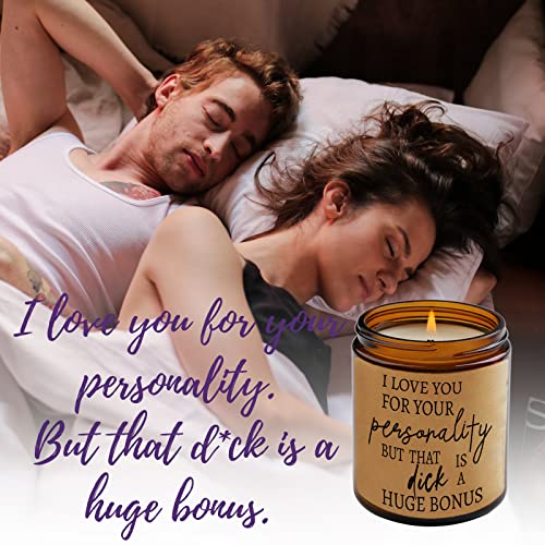 ENCOINK Funny Gifts for Boyfriend, Gift for Husband, Funny Scented Candles for Men, Valentines Day Gifts for Him, Boyfriend, Husband, Boyfriend Birthday Gift, Naughty Gifts for Him(Lavender)