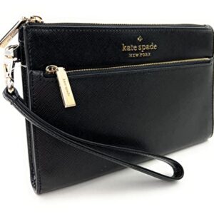 Kate Spade Medium Saffiano Leather Wristlet (Black)