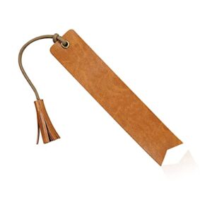 leather bookmark leather book marks with tassel, page markers vintage leather bookmarks for men women kids bookworms writers poets