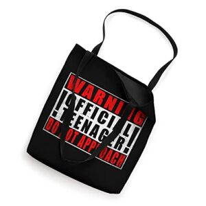 Warning Official Teenager Do Not Approach 13 Years Vintage Tote Bag