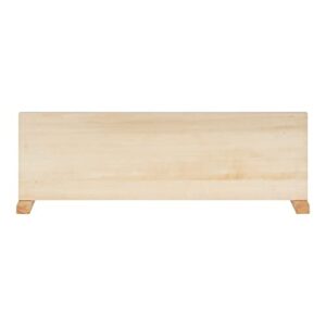 Kate and Laurel Meridien Shelf with Hooks, 24x8x12, Natural