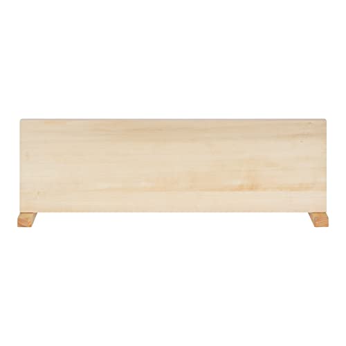 Kate and Laurel Meridien Shelf with Hooks, 24x8x12, Natural