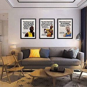 Retro Inspirational Athletes Posters,Basketball Superstar Canvas Posters,Stephen Curry Posters,Usain Bolt Wall art,Diversity Posters,A Unique Gift for Sports Fans,Men,and Teens,Set of4(8"X10")No Frame