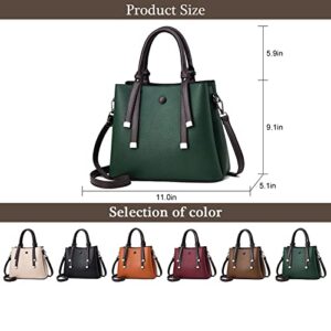 Handbags for Women's Soft PU Leather Hobo Shoulder Bag Ladies Tote Bags Purses and Crossbody Bag (Black)