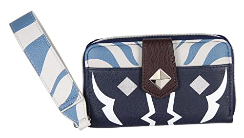 Star Wars Ahsoka Tano Full Zip Closure Wristlet Wallet w/Tech Pocket And Wrist Strap