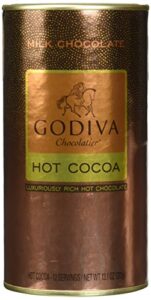 godiva milk chocolate hot cocoa canister 13.1oz (2 canister)