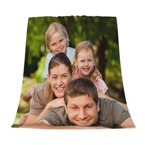 Custom Blanket with Photos/Text Customized picture Collage personalized blankets for Adults/Kids/Family. Customized Dogs/Pets Blankets, Birthday Christmas Halloween Mothers Fathers Day Blanket Gifts