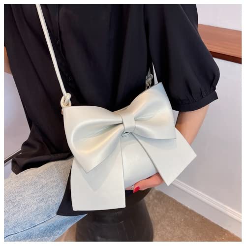 Cocowindow Women Shoulder Bag Underarm Clutch Purse Handbag Bow Shape Crossbody Bag Classic Tote Bag (white,one size)