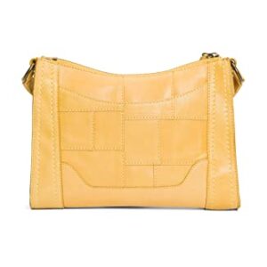 Frye Womens Melissa Patchwork Zip Crossbody Bag, Yellow, One Size US