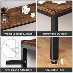 ALLOSWELL Console Table with Power Outlet, 63" Narrow Sofa Table, Industrial Entryway Table with USB Ports, Behind Couch Table for Entryway, Hallway, Foyer, Living Room, Bedroom CTHR16E01