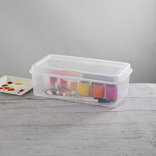 Sterilite Clear FlipTop Plastic Stacking Storage Container Tote with Latching Lid for Home Organization in Closets, Playroom, or Craft Rooms, 30 Pack