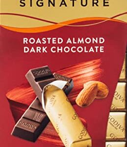 Godiva Signature Roasted Almond Dark Chocolate Mini Bars - 3.1oz