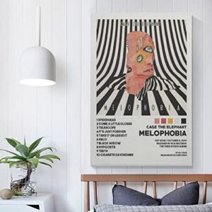 8 Cage The Elephant Melophobia 2013 Canvas Poster Canvas Art Poster and Wall Art Picture Print Modern Family Bedroom Decor Posters 12x18inch(30x45cm)