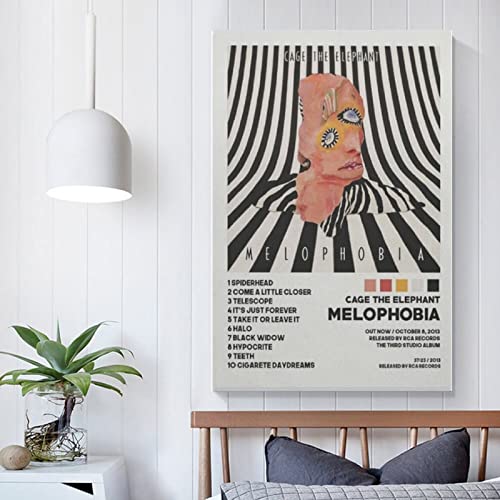 8 Cage The Elephant Melophobia 2013 Canvas Poster Canvas Art Poster and Wall Art Picture Print Modern Family Bedroom Decor Posters 12x18inch(30x45cm)