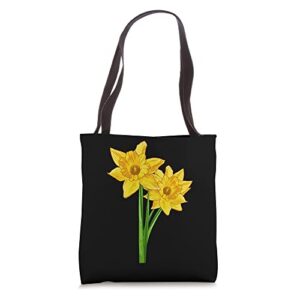 yellow daffodil flowers floral spring easter garden gift tote bag