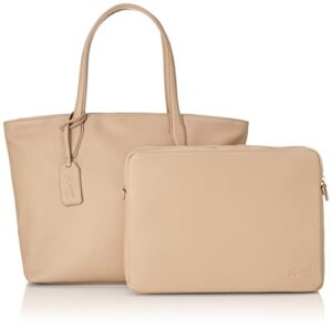 kitamura d-0433 semi-shoulder bag with detachable pc case, beige 50501, one size
