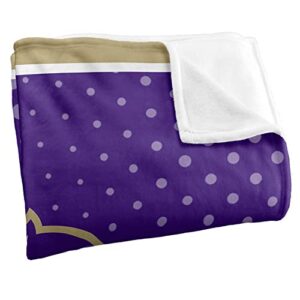 James Madison University Dukes Blanket, 36"x58" Logo Dots, Silky Touch Sherpa Back Super Soft Throw