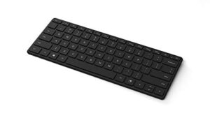 microsoft designer compact keyboard – matte black. standalone wireless bluetooth keyboard. compatible with bluetooth enabled pcs/mac