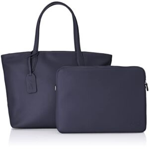 Kitamura D-0433 Semi-Shoulder Bag with Detachable PC Case, Dark Blue/White Stitching [Navy] 10901, One Size