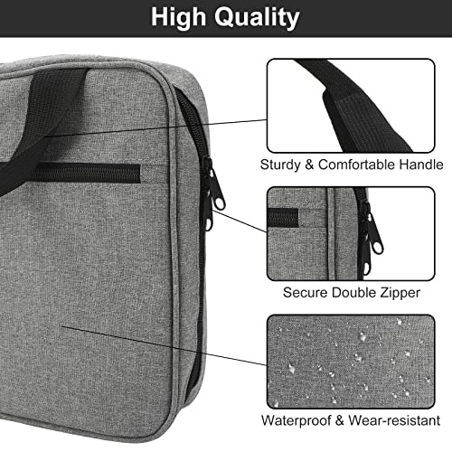 Large Bible Cover for Men, Grathia Bible Case Bible Carrying Case Bible Book Cover Bible Bag with Handle, Zipper and Pockets Bible Organizer for Women, Men, Boys, Girls, Kids