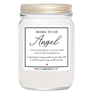 younique designs miscarriage candle for mothers, 7 ounces, loss of baby sympathy gifts, infant loss memorial gifts, white all natural soy vegan aromatherapy candles for home (lavender & vanilla)