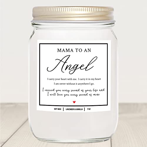YouNique Designs Miscarriage Candle for Mothers, 7 Ounces, Loss of Baby Sympathy Gifts, Infant Loss Memorial Gifts, White All Natural Soy Vegan Aromatherapy Candles for Home (Lavender & Vanilla)