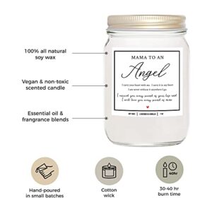 YouNique Designs Miscarriage Candle for Mothers, 7 Ounces, Loss of Baby Sympathy Gifts, Infant Loss Memorial Gifts, White All Natural Soy Vegan Aromatherapy Candles for Home (Lavender & Vanilla)