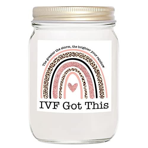 YouNique Designs Fertility Candle, 7 Ounces, IVF Gifts for Women, Infertility Gifts for Women, Encouragement Gifts for Women, White All Natural Soy Vegan Aromatherapy Candles (Lavender & Vanilla)