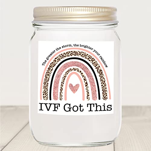 YouNique Designs Fertility Candle, 7 Ounces, IVF Gifts for Women, Infertility Gifts for Women, Encouragement Gifts for Women, White All Natural Soy Vegan Aromatherapy Candles (Lavender & Vanilla)