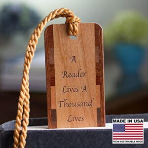 George R.R. Martin Reading Quote Engraved Wooden Bookmark - Also Available with Personalization - Made in USA