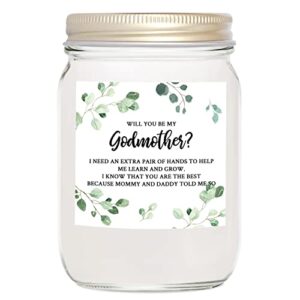 younique designs will you be my godmother candle, 7 ounces, godmother proposal, godmother announcement, can you be my godmother, soy vegan aromatherapy candles for home (lavender & vanilla)