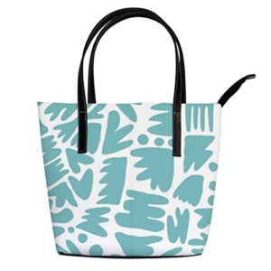 Fashionable women's handbag tote bag, Blotch Shapeprinted shoulder bag is light and durable