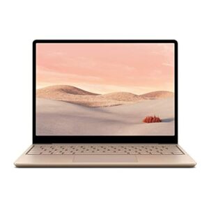 microsoft 12.4 multi-touch surface laptop go, intel core i5-1035g1, 8gb ram, 128gb ssd, integrated intel uhd graphics, windows 10 home in s mode, 1zz-00003, sandstone (renewed)