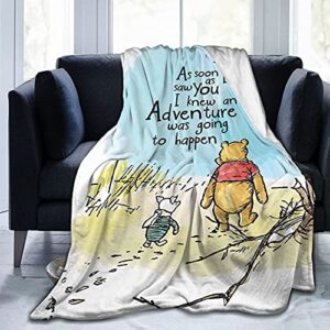 cute blanket flannel fleece throw blankets best friend super soft cozy warm plush bedding women bedroom 60″x50″