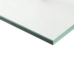 Pro Safe Glass 6" X 30" Rectangle Tempered Clear Floating Glass Shelf - Glass Only