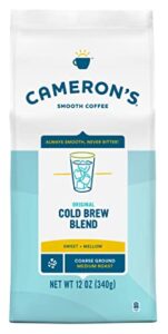 cameron’s coffee original cold brew blend coarse-ground coffee, medium roast, 100% arabica, 12-ounce bag, (pack of 1)